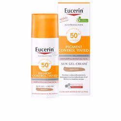 Solaire Protection gel-crème contrôle pigmentaire couleur SPF50+ #medium