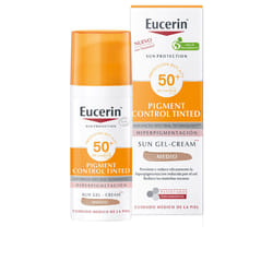 Solaire Protection gel-crème contrôle pigmentaire couleur SPF50+ #medium