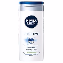 NIVEA 81079, Gel douche, 250 ml, Adultes, Hommes, Corps, Peau sensible