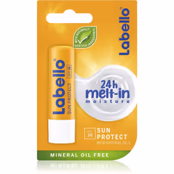 Vos lèvres ont également besoin d'être protégées des rayons du soleil. Le baume à lèvres Labello Sun Protect SPF 30 assu ...