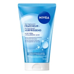 NIVEA Gel Nettoyant Visage Fraîcheur 150 ml - Gel nettoyant doux pour une peau propre et rafraîchie au quotidien