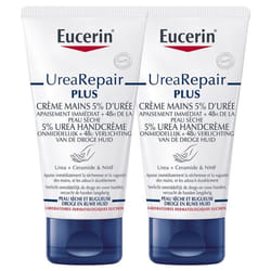 Eucerin UreaRepair PLUS Crème Mains 5% d'Urée Lot de 2 x 75 ml