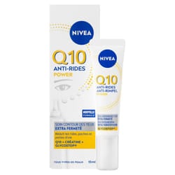 NIVEA Q10 Crème Anti-Rides Power - Soin Contour des Yeux raffermissant et anti-âge - 15 ml pour un regard plus jeune