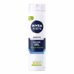 NIVEA SENSITIVE SHAVING GEL, Gel de rasage, Hommes, Peau sensible, 200 ml, Anti-âge, Bouteille