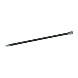 Pied de biche long. 1 250 mm largeur 30 mm forme ronde avec pointe et griffe courbée peint en noir
