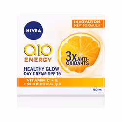 NIVEA Soin De Jour Anti-Rides Q10 Energy Fps 15, Crème de jour, Femmes, Tous types de peau, Visage, Anti-âge, 50 ml