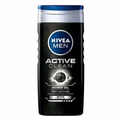 NIVEA Active Clean, Gel douche, 250 ml, Adultes, Hommes, Corps, Universel