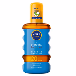 NIVEA PROTECT &amp; BRONZE, Huile de protection solaire, Corps, Spray, Protection, Lissage, Tous types de peau, 200 ml