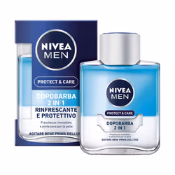 NIVEA Protect & Care Dopobarba 2 In 1 Rinfrescante E Protettivo, Lotion après-rasage, Tous types de peau, 100 ml, Protection, ...