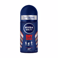 NIVEA Men Dry Impact, Hommes, Anti-transpirant, Déodorant roll-on, Bouteille, 50 ml, 48 h