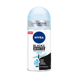 NIVEA Black & White Invisible Fresh Femmes Déodorant roll-on 50ml