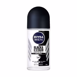NIVEA BLACK & WHITE, Hommes, Anti-transpirant, Déodorant roll-on, Bouteille, 50 ml, 1 pièce(s)