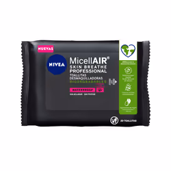 NIVEA MicellAir Profesional, Lingette nettoyante, Unisexe, Tous types de peau, Hydratant, Sachet de recharge, Aqua, Alcohol D ...