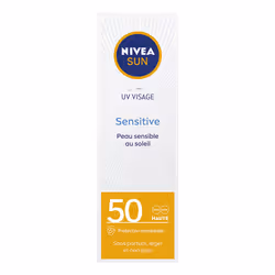 NIVEA Crème Uv Visage Sensitive Peaux Sensibles Fps 50 ml, Crème d’écran solaire, Visage, Tube, Matifiant, Protection, Peau s ...
