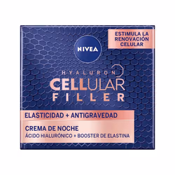 NIVEA Hyaluron Cellular Filler Elasticity &amp; Antigravity, Crème de nuit, Femmes, Crème anti-âge, Peau mature, Visage, Anti ...