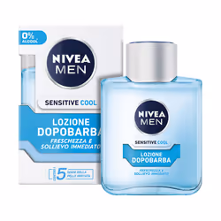 NIVEA Sensitive Cool Lozione Dopobarba, Lotion après-rasage, Peau sensible, 100 ml, Anti-irritation, Hydratant, Rafraîchissan ...