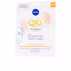 Masque visage anti-rides+énergisant Q10+ Vitamine C 1 u