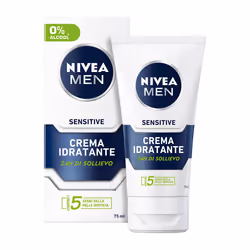 NIVEA Sensitive Crema Idratante, 75 ml, Hommes, Peau sensible, Hydratant, Tube