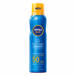 NIVEA Protect & Dry Touch Refreshing Sun Mist SPF 50, Crème d’écran solaire, Corps, Spray, Protection, Rafraîchissant, Peau n ...