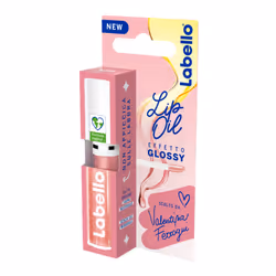 Labello Lip Oil Effetto Glossy, Beaume pour les lèvres, Rose, Femmes, Tous types de peau, Hydratant, Nourrissant, Dress Nude