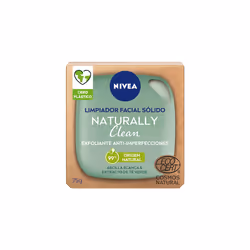 NIVEA Naturally Clean Exfoliating, Visage, Savon en pain, Exfoliation, Purifiant, Gommage, Lissage, Vert, Carré, Sodium Coco- ...