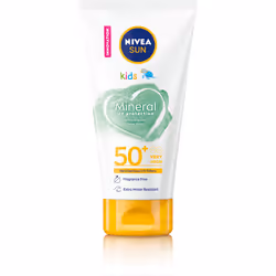 NIVEA CRÈME SOLAIRE MINÉRALE ENFANTS MINERAL KIDS FPS 50+ 150 ml, Crème d’écran solaire, Tube, Tous types de peau, 150 ml, En ...