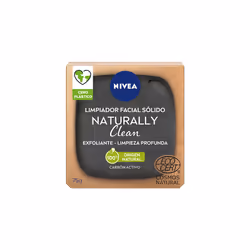 NIVEA Naturally Clean Carbon, Visage, Savon en pain, Nettoyant, Matifiant, Purifiant, Gris, Rectangulaire, Sodium Coco-Sulfat ...