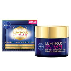 NIVEA Soin de Nuit Visage Anti-Taches Brunes Luminous630 - Traitement Régénérant 50 ml pour une Peau Éclatante
