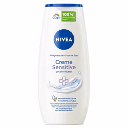 NIVEA Creme Sensitive, Gel douche, 250 ml, Corps, Purifiant, Bouteille, Plastique