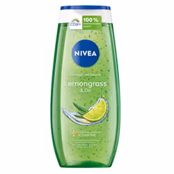 NIVEA Lemongrass & Oil, Gel douche, 250 ml, Corps, Tous types de peau, Citronnelle, Purifiant
