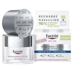 Eucerin Hyaluron-Filler + 3x Effect Soin de Nuit Recharge 50 ml