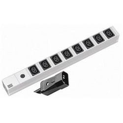 Bachmann 19'' 2m 8 IEC320 C13 H05VV-F 3G 1.50mm² multiprise 8 sortie(s) CA Noir, Argent