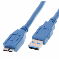 Helos 014688, 1 m, USB A, Micro-USB B, USB 3.2 Gen 1 (3.1 Gen 1), Mâle/Mâle, Bleu
