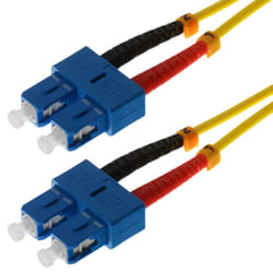 Helos 7.5m OS2 SC/SC câble de fibre optique 7,5 m Jaune