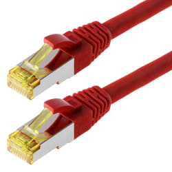 Helos S/FTP (PIMF) CAT 6a 20m câble de réseau Rouge Cat6a S/FTP (S-STP)