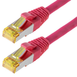 Helos S/FTP (PIMF) CAT 6a 7.5m câble de réseau Magenta 7,5 m Cat6a S/FTP (S-STP)