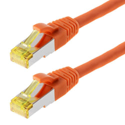 Helos S/FTP (PIMF) CAT 6a 10m câble de réseau Orange Cat6a SF/UTP (S-FTP)