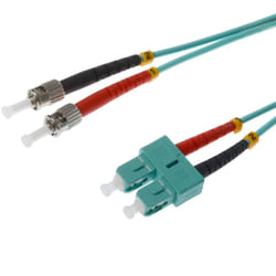 Helos 10m OM3 SC/ST câble de fibre optique Turquoise