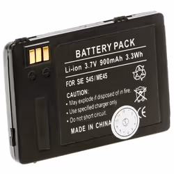 Helos Li-ion 900mAh, Batterie, Siemens, Noir, Lithium-Ion (Li-Ion), 900 mAh, 3,7 V