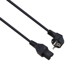 Helos 262773 câble électrique Noir 1,8 m CEE7/7 Coupleur C15