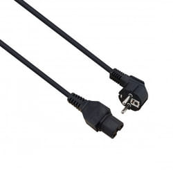 Helos 262774 câble électrique Noir 3 m CEE 7/7 Coupleur C15