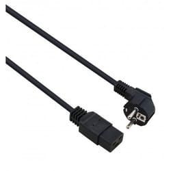 Helos 262776 câble électrique Noir 1,8 m CEE 7/7 Coupleur C19