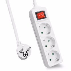 Helos 262790, 1,5 m, Intérieure, Type F, Type F (CEE 7/7), Courbe, Blanc