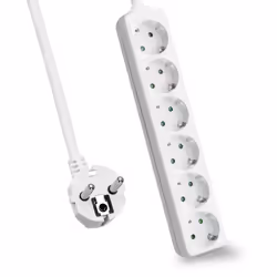 Helos 262794, 3 m, Intérieure, 1,5 mm², Blanc, 6 sortie(s) CA, 230 V