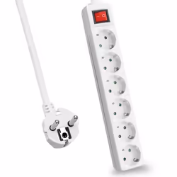 Helos 262797, 3 m, Intérieure, 1,5 mm², Blanc, 6 sortie(s) CA, 230 V
