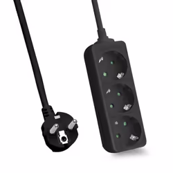 Helos 262800, 1,5 m, Intérieure, 1,5 mm², Noir, 3 sortie(s) CA, 230 V