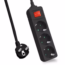 Helos 262805, 5 m, Intérieure, 1,5 mm², Noir, 3 sortie(s) CA, 230 V