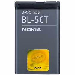 Nokia BL-5CT, Batterie, Gris, Lithium-Ion (Li-Ion), 1050 mAh, 3,7 V, Nokia 3720 classic/5220 XpressMusic/6303 classic/ 6730 c ...
