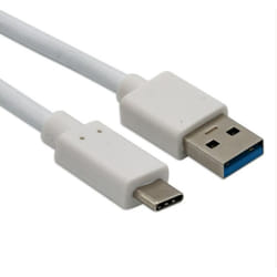 Helos 181543 câble USB 1 m USB 3.2 Gen 2 (3.1 Gen 2) USB A USB C Blanc