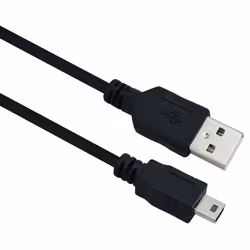 Helos 288315, 2 m, USB A, Mini-USB B, USB 2.0, 480 Mbit/s, Noir